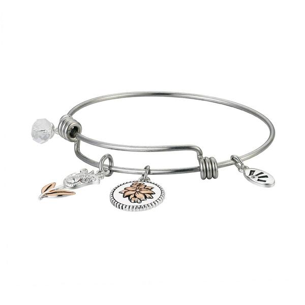 Shine If Daughters Were Flowers Crystal Bangle Bracelet