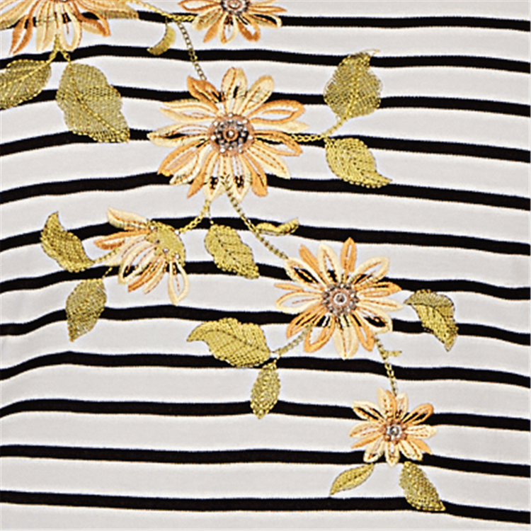 Plus Size Alfred Dunner Classics Sunflower Stripe Blouse