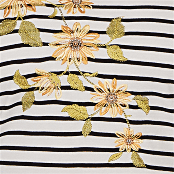 Plus Size Alfred Dunner Classics Sunflower Stripe Blouse