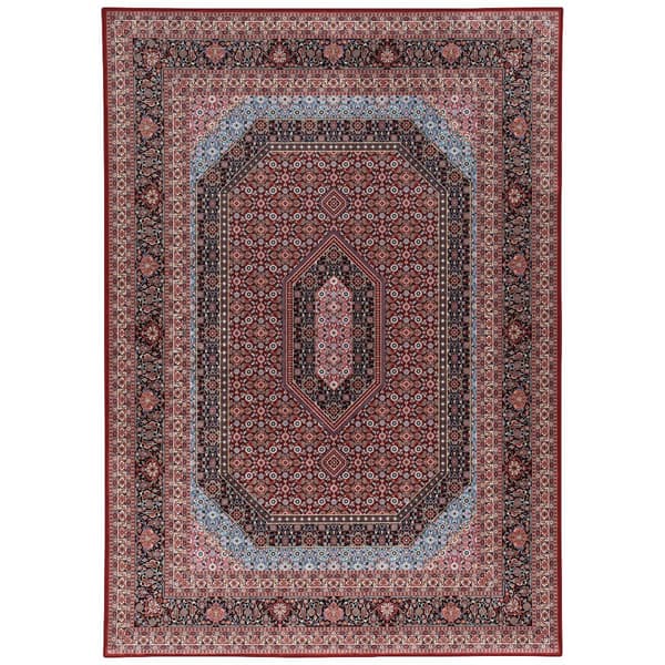 Linon Emerald Collection Red Detailed Rectangle Rug - image 