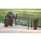 Evergreen Blooming Garden Metal Bench - image 3