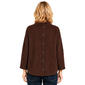 Petite Ali Miles 3/4 Sleeve Mock Neck Brushed Solid Sweater - image 2