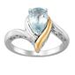 Gemstone Classics&#40;tm&#41; Aquamarine & Topaz 10kt. Silver Ring - image 1