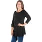 Plus Size 24/7 Comfort Apparel Ruched Sleeve Swing Tunic - image 3
