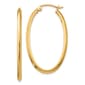 Gold Classics(tm) 14kt. 2mm Oval Hoop Earrings - image 1