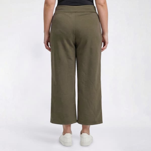 Plus Size Mountain Ridge Solid Wide Leg Crop Sweatpants