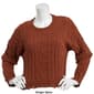 Juniors Pink Rose Carson Distressed Cable Knit Sweater - image 3