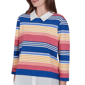 Womens Ruby Rd. Game of Luxe Two in One Stripe Sweater - image 5