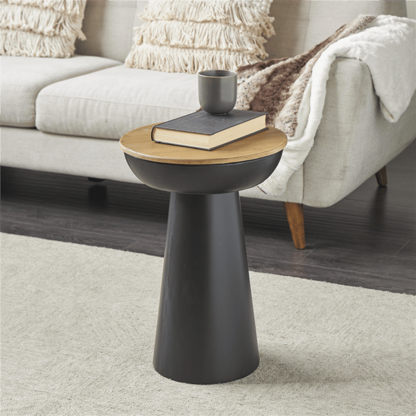 9th & Pike® Bohemian Black Metal Accent Table