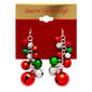 Christmas Color Jingle Bell Cluster Earrings - image 2