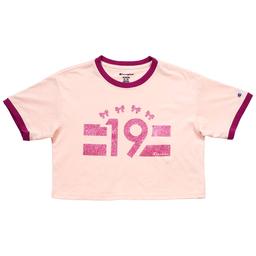 Girls (7-16) Champion® Boxy Track & Field Ringer Tee