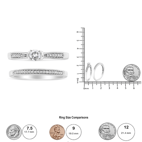 Haus of Brilliance Diamond Classic Engagement Ring Bridal Set