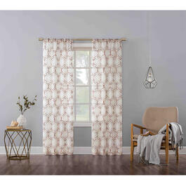 Alston Sheer Embroidered 2pk. Rod Pocket Curtains