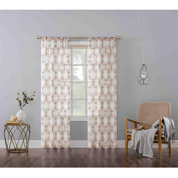 Alston Sheer Embroidered 2pk. Rod Pocket Curtains - image 