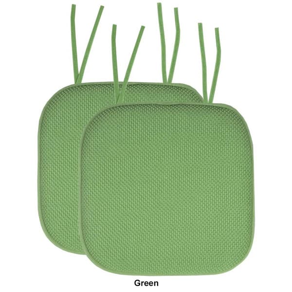 Sweet Home Collection Honeycomb Memory Foam Chair Pads w/ Ties