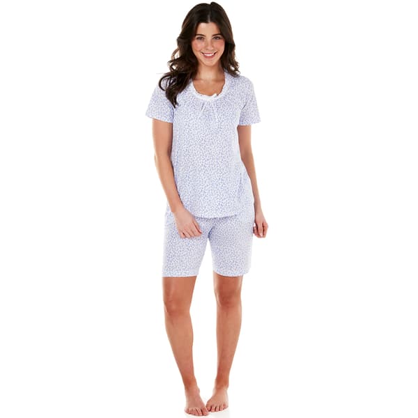 Womens Carole Hochman Short Sleeve Floral Short Pajama Set
