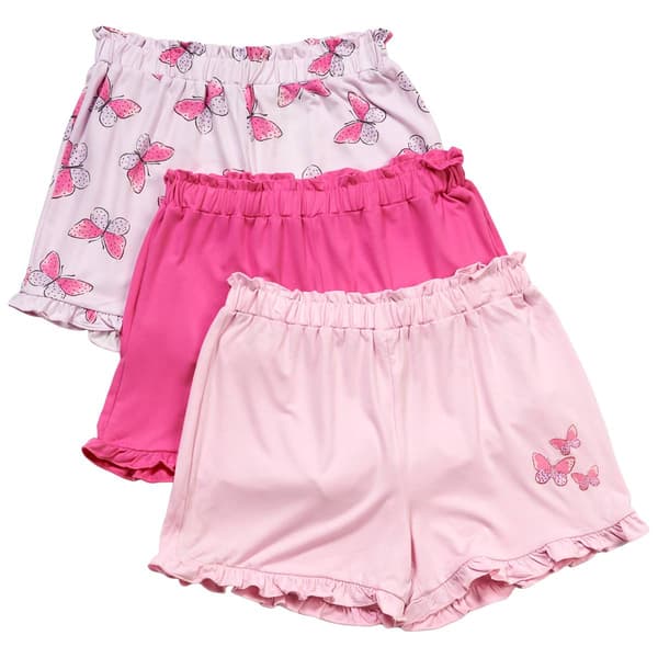 Girls (7-12) BTween® 3pk. Butterfly Ruffled Shorts