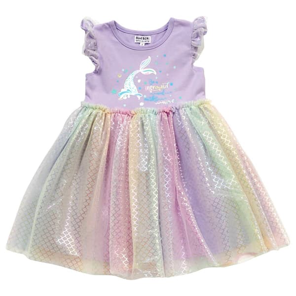 Girls &#40;4-6x&#41; Blueberi Boulevard Mermaid Magic Tutu Dress - image 