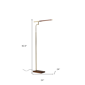 HomeRoots 63in. Brown LED Task Floor Lamp with Brass - image 2