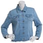 Womens Baccini Fray Hem Trucker Denim Jacket - image 1