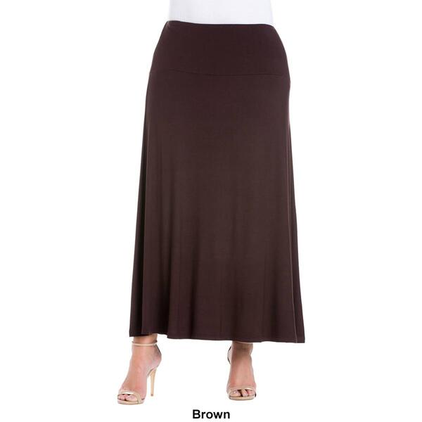 Plus Size 24/7 Comfort Apparel Maxi Skirt
