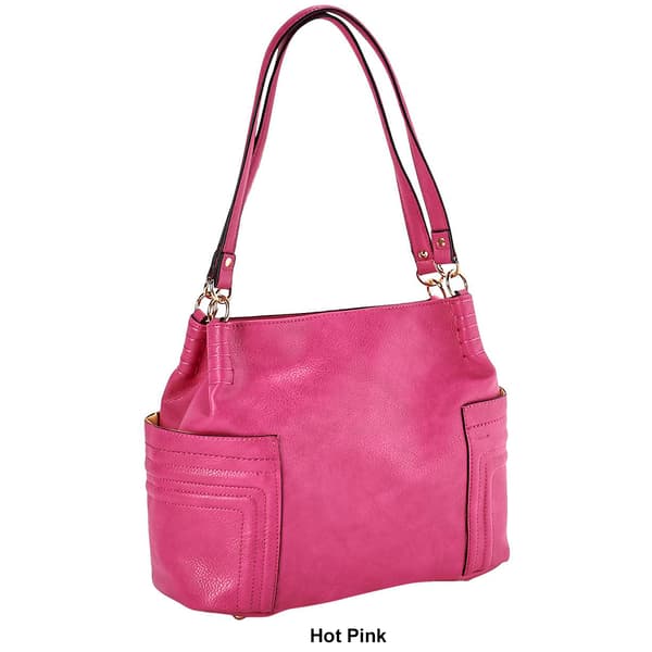 DS Fashion NY Double Handle Hobo Side Pockets