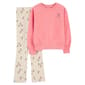 Girls &#40;4-6x&#41; Carters&#40;R&#41; Quilted Cherry Top & Flare Pant Set - image 1