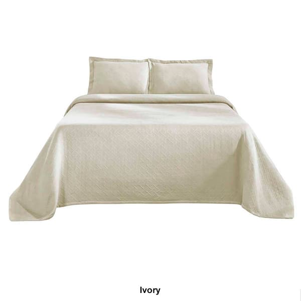 Superior Jacquard Matelass&#233; Cotton Basketweave 3pc. Bedspread Set