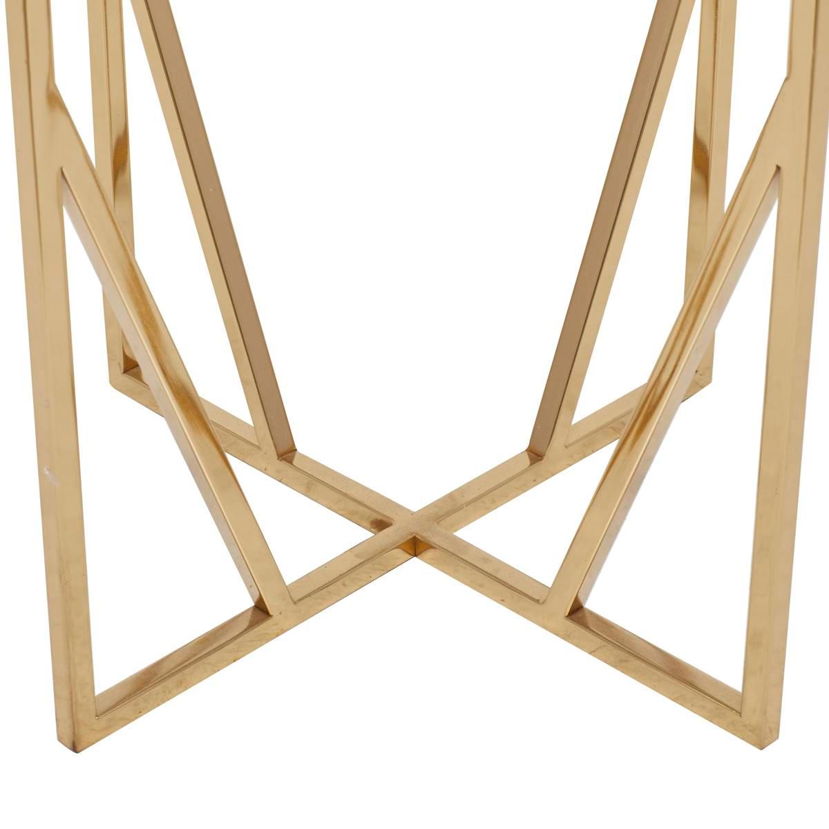 9th & Pike® Gold-Tone Metal Contemporary Accent Table