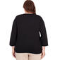 Plus Size Alfred Dunner Neutral Territory Stars Heat Set Sweater - image 2