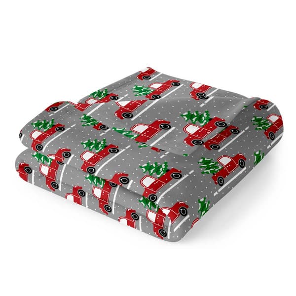 Spirit Linen Home&#40;tm&#41; Velvet Christmas Tree/Truck Throw Blanket