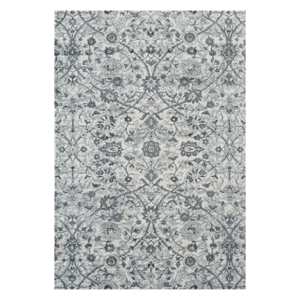HomeRoots Charcoal Ivory & Light Blue Oriental Accent Rug - image 