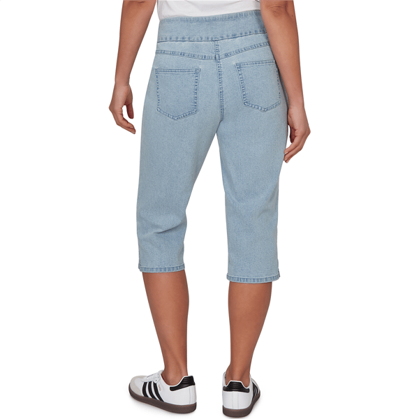 Plus Size Ruby Rd. Key Items Denim Extra Stretch Pull On Clamdig