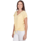Womens Hearts of Palm Peachy Keen Eyelet Tie Front Blouse - image 3