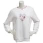 Plus Size Hasting & Smith Floral Heart Fleece Sweatshirt - image 1