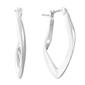 Gloria Vanderbilt Silver-Tone Wavy Hoop Earrings - image 1