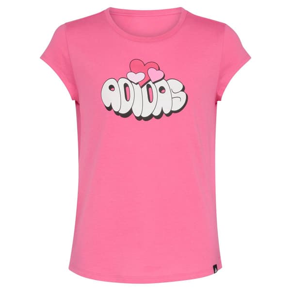 Girls (7-16) adidas® Cap Sleeve Bubble Text Tee