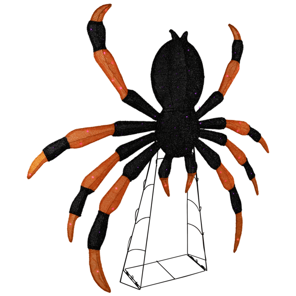 Northlight Black & Orange Lighted Spider Halloween Décor