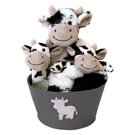 Trend Lab&#40;R&#41; Cow 4pc. Plush Gift Set Bucket