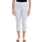 Womens Zac & Rachel Solid Millennium Lace Hem Capri Pants - image 1
