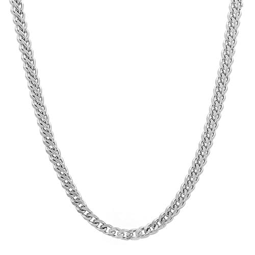 Mens Steeltime Stainless Steel 24in. Franco Box Chain - image 