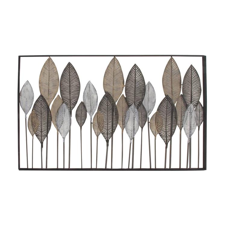 9th & Pike(R) Large Textured Metal Leaf Wall Art