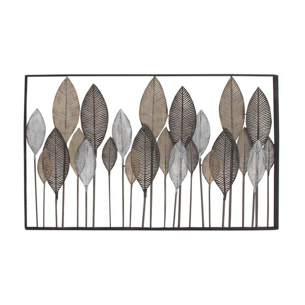 9th & Pike&#40;R&#41; Large Textured Metal Leaf Wall Art - image 