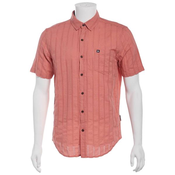 Mens Quiksilver Barge Point Collar Button Down Shirt - image 