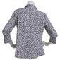 Womens Emily Daniels 3/4 Sleeve Knit To Fit Floral Button Down - image 2