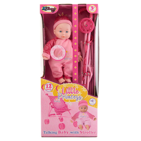 Doll With Princess Stroller - image 