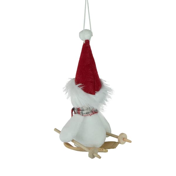 Northlight Seasonal 9.5in. Skiing Snowman Christmas Ornament