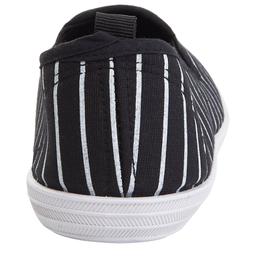 Womens Ashley Blue Stripe Twin Gore Flats