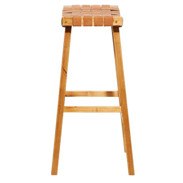 9th & Pike® Rustic Brown Wood Bar Stool