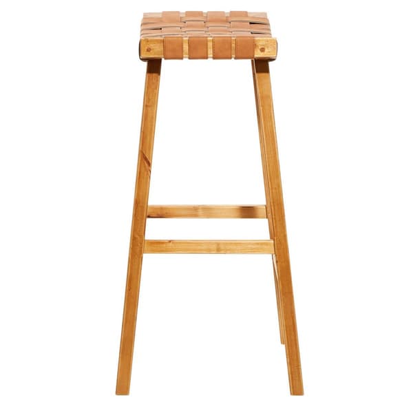 9th & Pike® Rustic Brown Wood Bar Stool